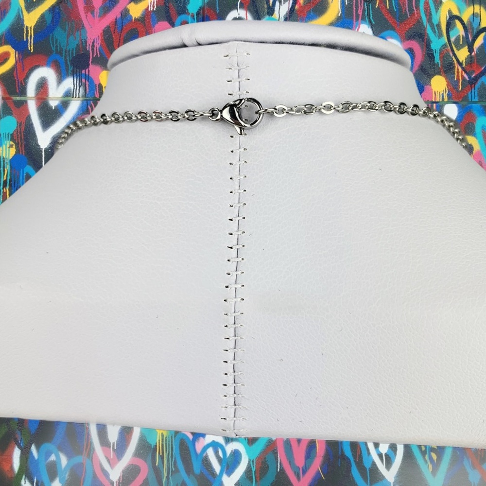 Heartbeat Stethoscope Heart EKG Stainless Nurse Bar Necklace Silver Rose Gold - Picture 5 of 15